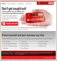 Screenshot of the Licence999 website